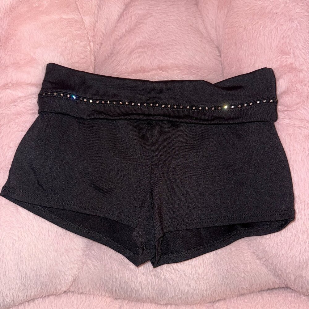 MotionWear Dance Shorts Small Adult, Fold-Over Waist Band
